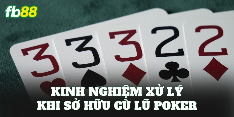 Kinh nghiệm xử lý khi sở hữu cù lũ poker